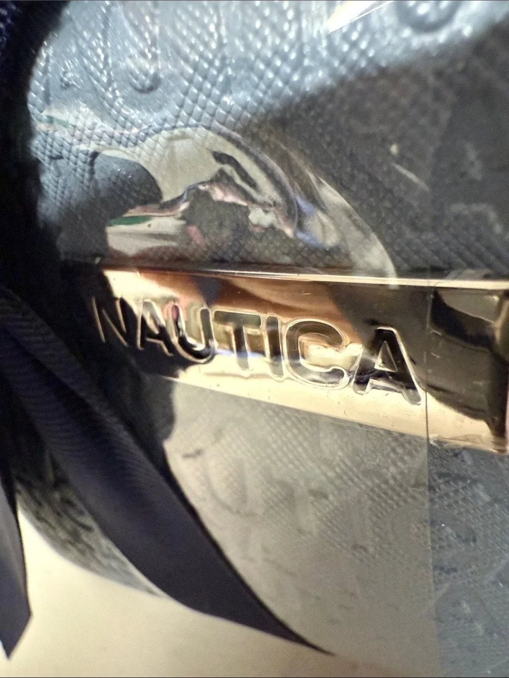 Nautica Light Blue Embossed Cosmetic Pouch 2 pcs Set Full Zipper 3D Print Logo